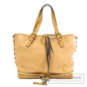 Chloe zipper tote bag leather